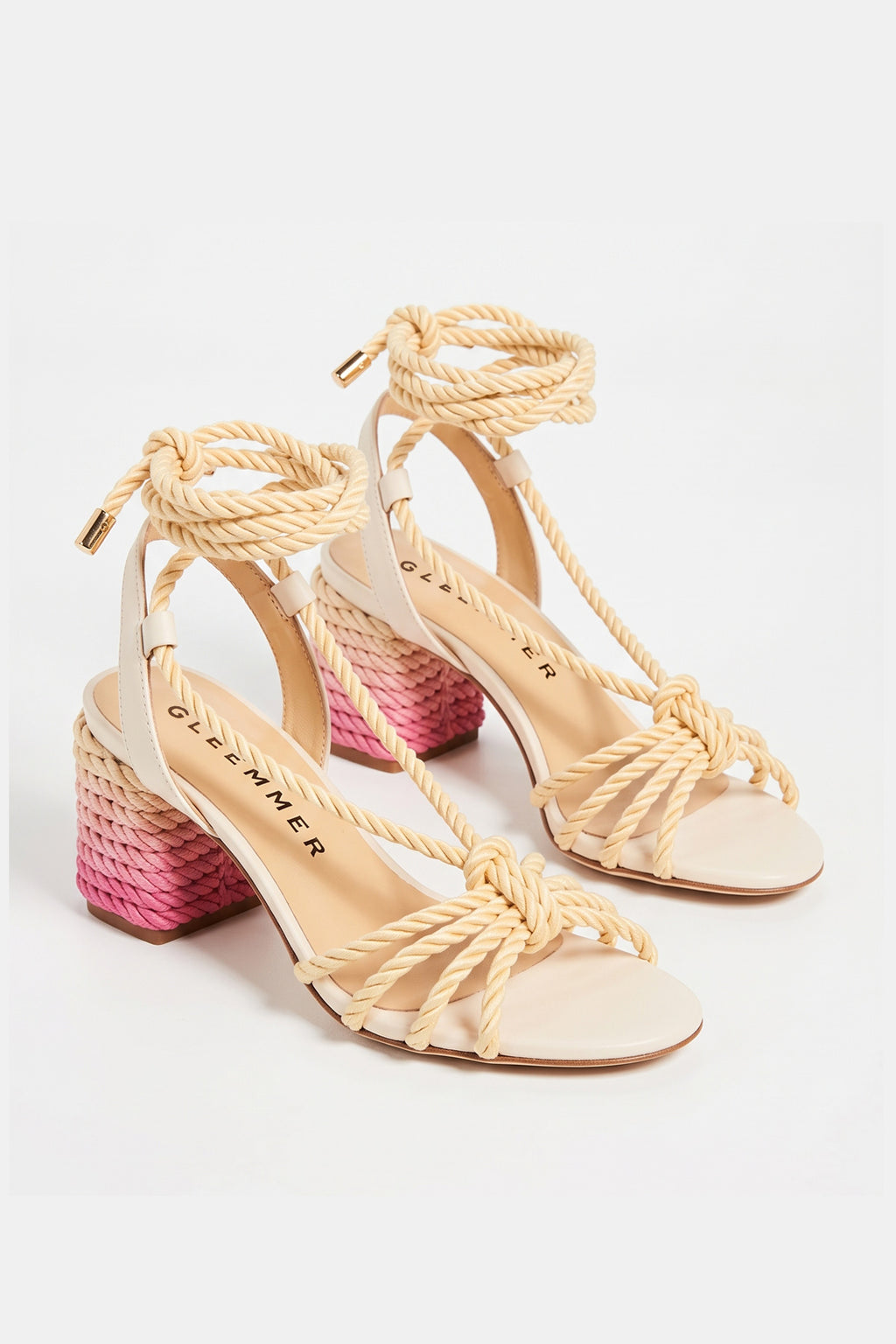 Sandália de Cordas Tie-Dye Rosa